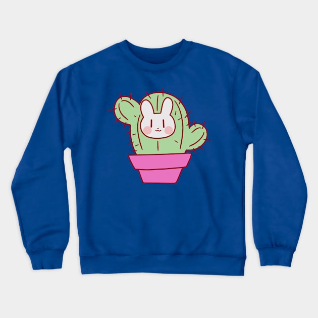 Bunny Face Cactus Crewneck Sweatshirt by saradaboru